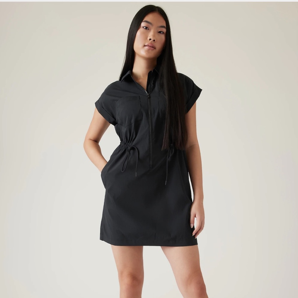 Athleta Topspin Dress size small black nwt